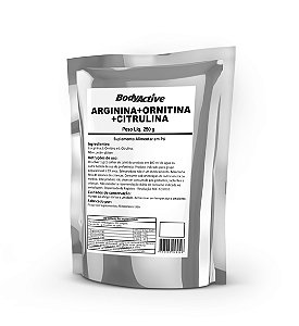 L-Arginina Ornitina Citrulina 250 g em Pó Bodyactive