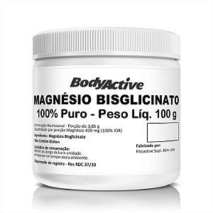 Magnésio Bisglicinato 100 G Bodyactive