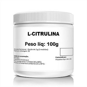 L-citrulina 100 G Em Pó Bodyactive