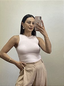 Regata de Tricô Rosa