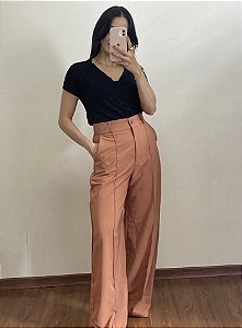 Calça de Alfaiataria Fabi Terracota