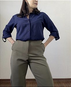 Camisa Carla Azul Marinho