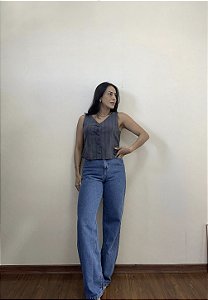 Calça Jeans Wide Leg