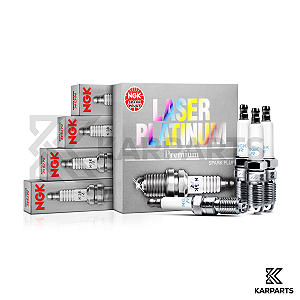 Jogo Velas Ignição Laser Platinum NGK PFR7S8EG 1675 Jetta Fusca Tiguan 200cv 2.0 TSI EA888 Gen1