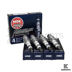 Jogo 4 Velas Ignição NGK Iridium IX Grau 8 BKR8EIX Audi VW EA888 Fusca Jetta Passat 200cv Audi A3 8P