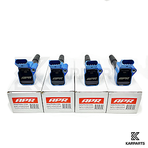 Jogo 4 Bobinas Ignição APR Azul Audi Volkswagen Golf GTI Jetta GLI A3 S3 TT EA888 Gen3 MS100204