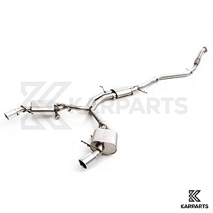 Escapamento Catback Inox 304 c/ Válvulas ECS Tuning Audi A4 A5 B9 2015+