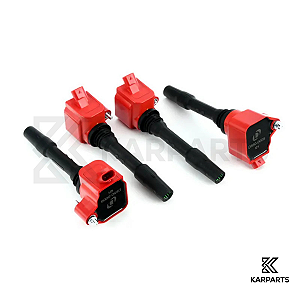 Jogo 4 Bobinas de Ignição DINAN Alta Performance MINI BMW B46 B48 B58 S58 Vermelha D650-0009