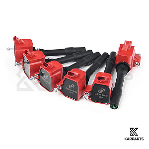 Jogo 6 Bobinas de Ignição DINAN Alta Performance MINI BMW B46 B48 B58 S58 Vermelha D650-0009