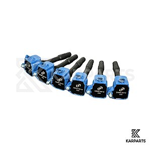 Jogo 6 Bobinas de Ignição DINAN Alta Performance MINI BMW B46 B48 B58 S58 Azul D650-0010