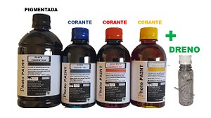KIT PARA CANON 250ml Pigment 750 Ml Corantes G3110/3111+dreno