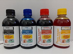 Tinta Comestível Epson Canon  Papel Arroz  4X120 ML