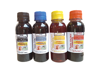 TINTA COMESTÍVEL PARA PAPEL ARROZ CANON g3110 G3160 4 X 120 ML