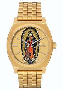 Relógio Nixon X Santa Cruz Skateboard Time Teller Dourado Jason Jessee