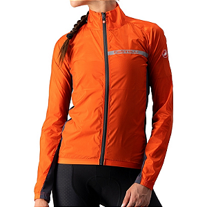 Jaqueta Ciclismo Castelli Squadra Corta Vento Vermelho
