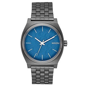 Relógio Nixon Time Teller Cinza Metálico/Azul Marinho