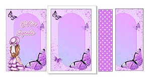 Capa para biblia borboleta lilas