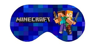 Máscara de dormir minecraft azul