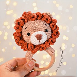 Chocalho Leão em Amigurumi