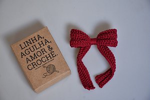 Laço de Cabelo  Grande em Crochê