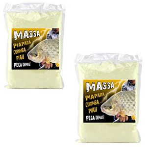 2-MASSINHA PARA PESCAR CURIMBA PIAU PIAPARA CURIMBATÁ PEIXES DE ESCAMAS TILAPIA