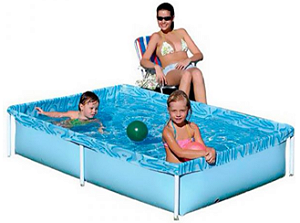 PISCINA INFANTIL MIL LITROS PISCINA DE MIL LITROS RESISTENTE DE AMONTAR ESTRUTURA METALICA
