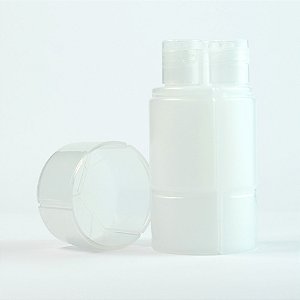10 Unid - Kit Viagem Multiuso 3pçs - Porta Shampoo/Condicionador