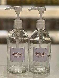 03 Unid - Kit Dispenser 500ml - Lavanderia