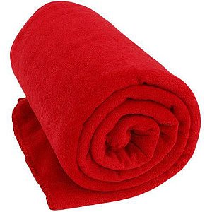 Cobertor Casal Manta Felpuda 01 Peça (toque Aveludado) Vermelho