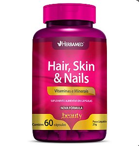 HAIR, SKIN e NAILS 60CAPS 500MG HERBAMED