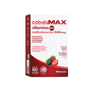 COBALAMAX VITAMINA B12 - 60 comprimidos mastigáveis - HERBAMED