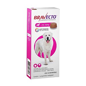Bravecto 1400 mg (40Kg a 56Kg) contra pulgas e carrapatos