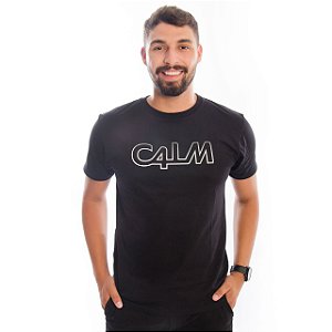 Camiseta C4LM Estampada Masculina Preta