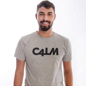 Camiseta C4LM Estampada Masculina Mescla