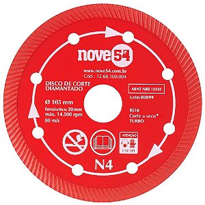 Disco de Corte Diamantado 105mm N4 954