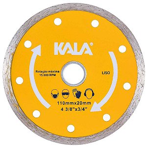 Disco Diamantado Liso 4.3/8"x20Mm 15000Rpm Kala