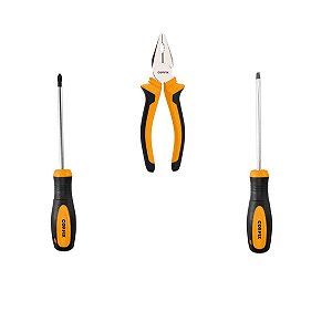 Kit Alicate universal + Chave Phillips e Chave de Fenda