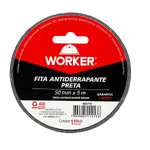 Fita Antiderrapante 50mm X 5m Preta Worker