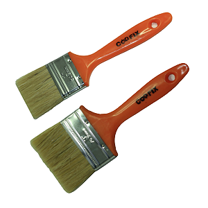 Kit 2 Pincéis Trincha Coofix 2” e 3” Fibra Sintética Cabo Plástico