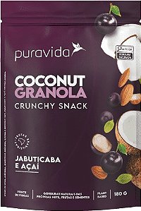 Puravida Coconut Granola sabor Jabuticaba e Açaí 180g