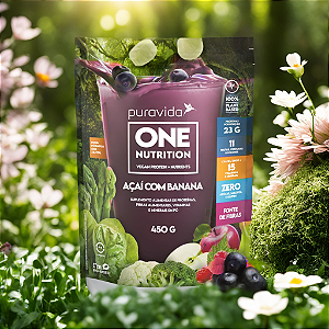 PuraVida One Nutrition Vegan Protein Sabor Açai Com Banana 450g