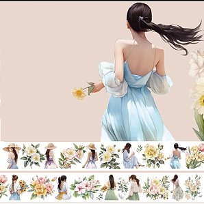 Kit de adesivos - Mulheres e Flores WAY