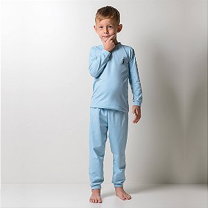 Pijama Térmico Unissex Happy Nap Segunda Pele Azul