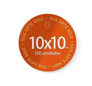 100 Adesivos 10x10cm