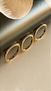 Anel Quadrado Cravejado