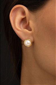 Brinco Esfera com Pérola