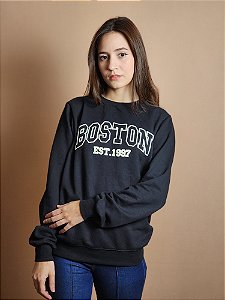 Moletom Boston Preto