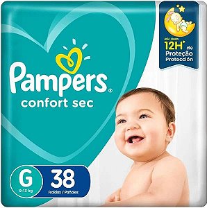 Fralda Infantil Pampers Confort Sec Mega