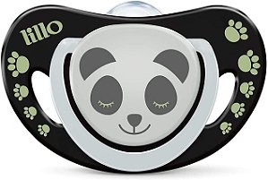 Chupeta Lillo Elegancy Glow Silicone Tam. 1 – Panda / Brilha no Escuro