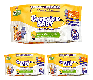 Toalha Umedecida Chameguinho Baby C/100
